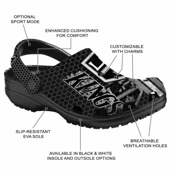 personalized los angeles kings contrasting stripes clog new arrival