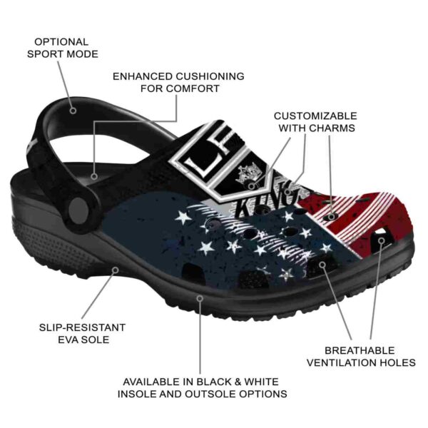 personalized los angeles kings star spangled side pattern clog new arrival