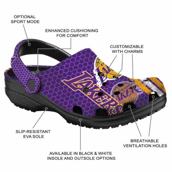 personalized los angeles lakers contrasting stripes crocs new arrival