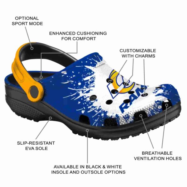 personalized los angeles rams splash art crocs new arrival