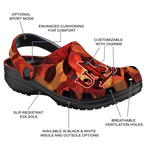 personalized louisiana monroe warhawks autumn leaves clog new arrival