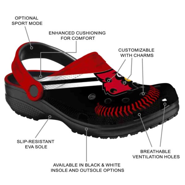 personalized louisville cardinals baseball motif crocs new arrival