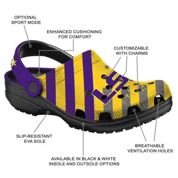 personalized lsu tigers star spangled graphic crocs new arrival