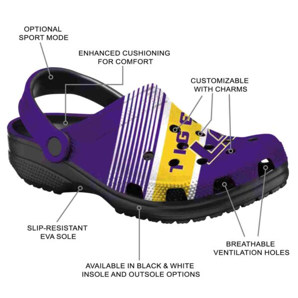 personalized lsu tigers vibrant dual tone crocs new arrival