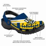 personalized marquette golden eagles football motif clog best selling