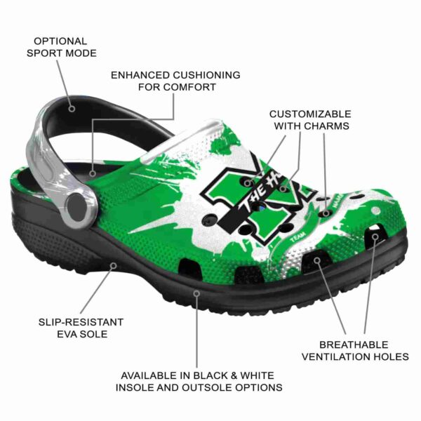personalized marshall thundering herd splatter pattern clog new arrival