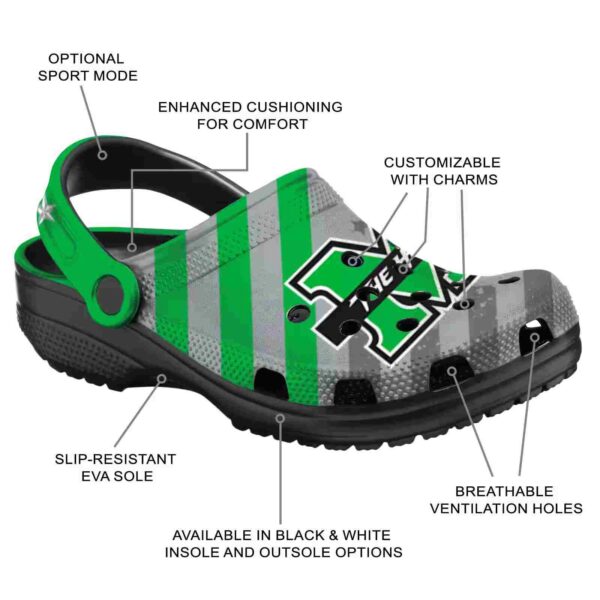 personalized marshall thundering herd star spangled graphic clog new arrival