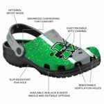 personalized marshall thundering herd vertical stripes clog best selling