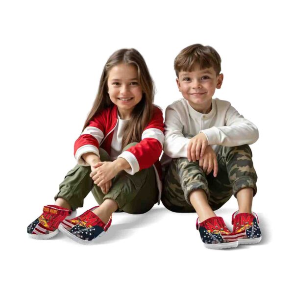 personalized maryland terrapins star spangled side pattern clog fashion forward