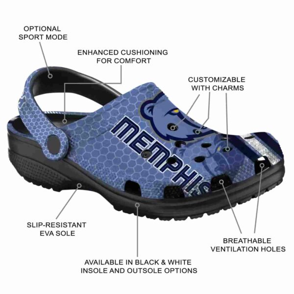 personalized memphis grizzlies contrasting stripes clog new arrival