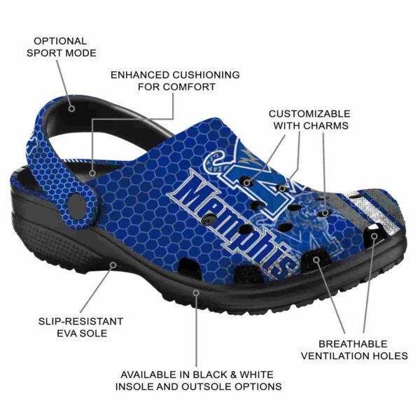 personalized memphis tigers contrasting stripes crocs new arrival