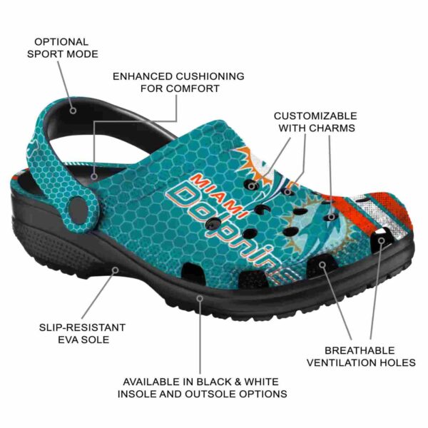 personalized miami dolphins contrasting stripes crocs new arrival