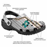 Personalized Miami Dolphins Pinstripe Pattern Crocs Best selling