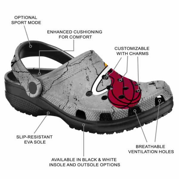personalized miami heat cracked texture clog new arrival
