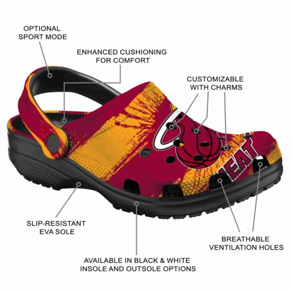 personalized miami heat paint splatter graphics clog new arrival