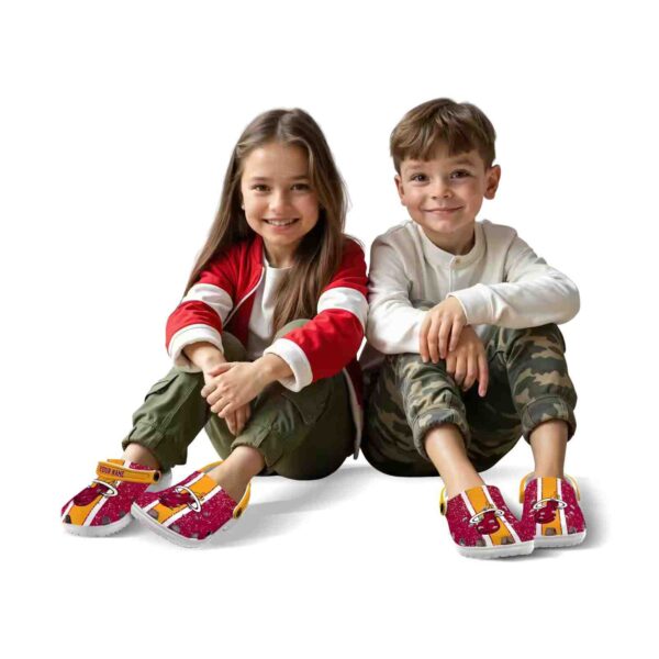personalized miami heat vertical stripes clog fashion forward