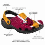 personalized miami heat vertical stripes clog best selling