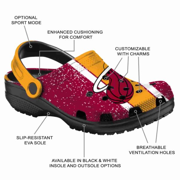 personalized miami heat vertical stripes clog new arrival