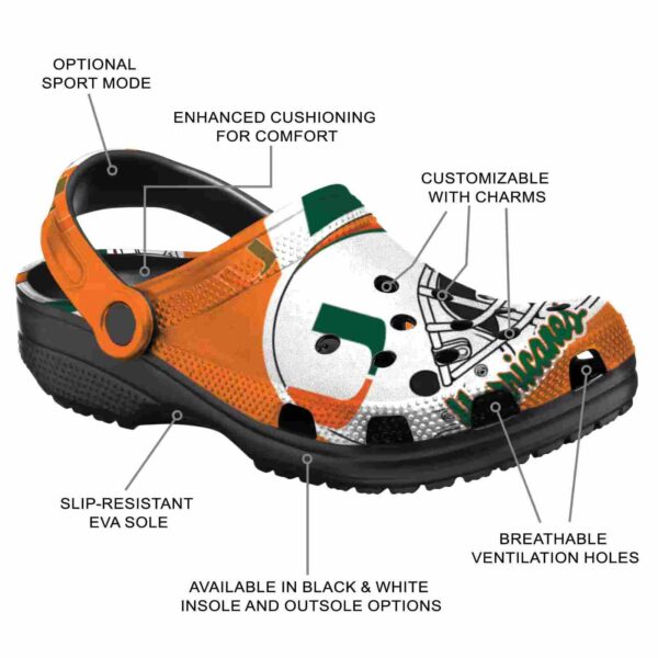 personalized miami hurricanes football helmet crocs new arrival