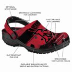 personalized miami redhawks paint splatter graphics clog best selling