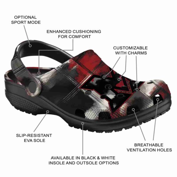 personalized miami redhawks plaid fusion clog new arrival