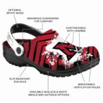 personalized miami redhawks zigzag paint burst clog best selling