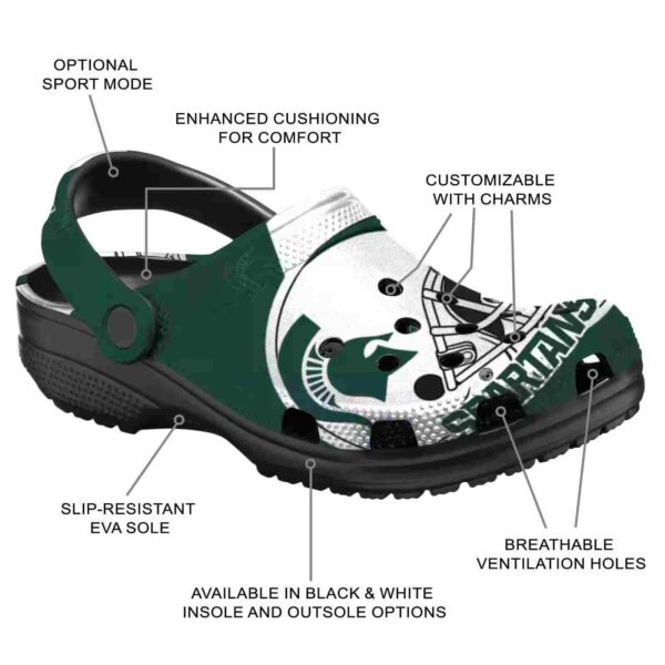 personalized michigan state spartans football helmet crocs new arrival