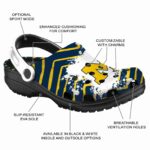 Personalized Michigan Wolverines Zigzag Paint Burst Crocs Best selling