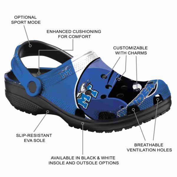 personalized middle tennessee blue raiders baseball helmet clog new arrival
