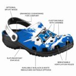 personalized middle tennessee blue raiders splatter pattern clog best selling