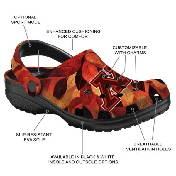 personalized minnesota golden gophers autumn leaves clog new arrival