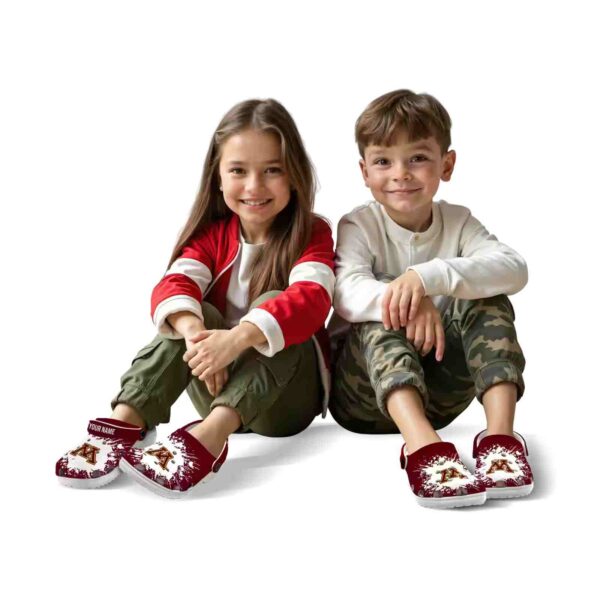 personalized minnesota golden gophers splatter background clog fashion forward