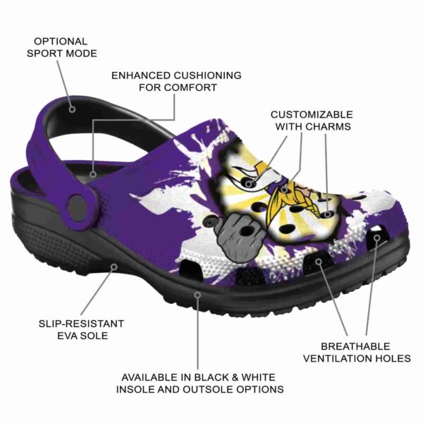 personalized minnesota vikings gripping hand crocs new arrival