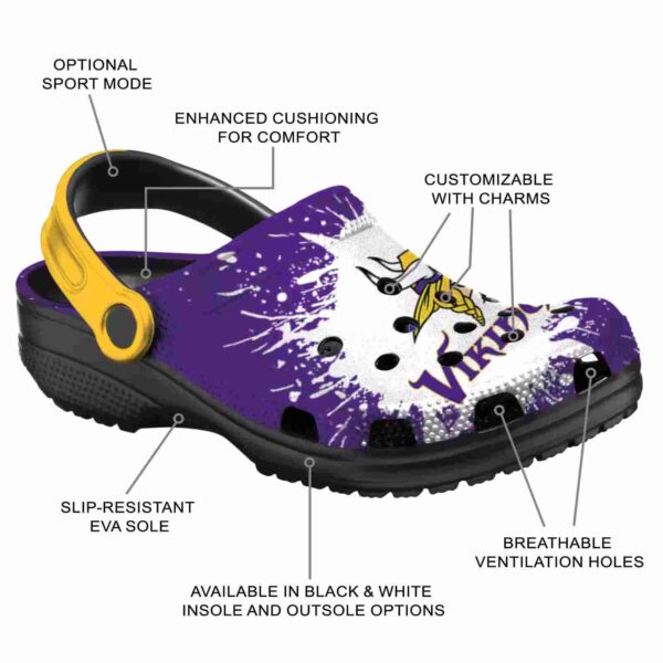 personalized minnesota vikings splash art crocs new arrival