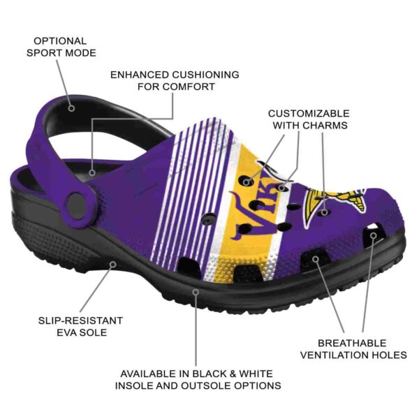 personalized minnesota vikings vibrant dual tone crocs new arrival