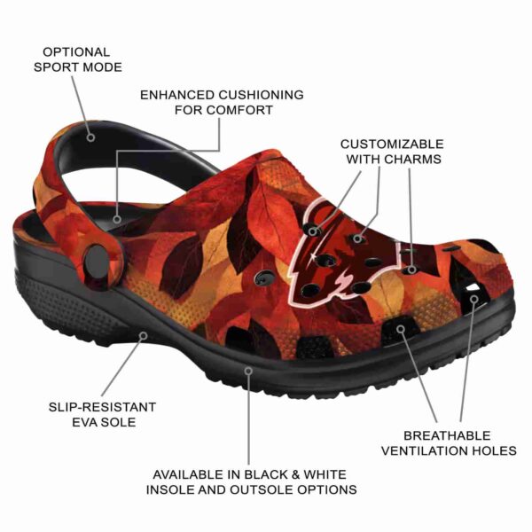 personalized minnesota wild autumn leaves clog new arrival
