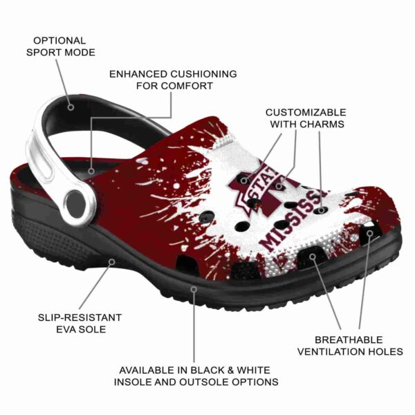 personalized mississippi state bulldogs splash art crocs new arrival