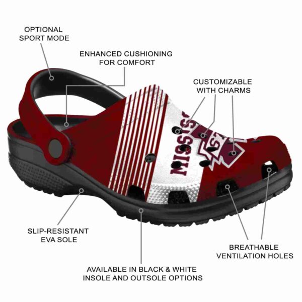 personalized mississippi state bulldogs vibrant dual tone crocs new arrival