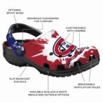 personalized montreal canadiens splatter pattern clog best selling