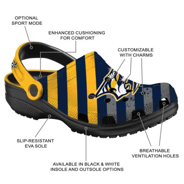 personalized nashville predators star spangled graphic clog new arrival