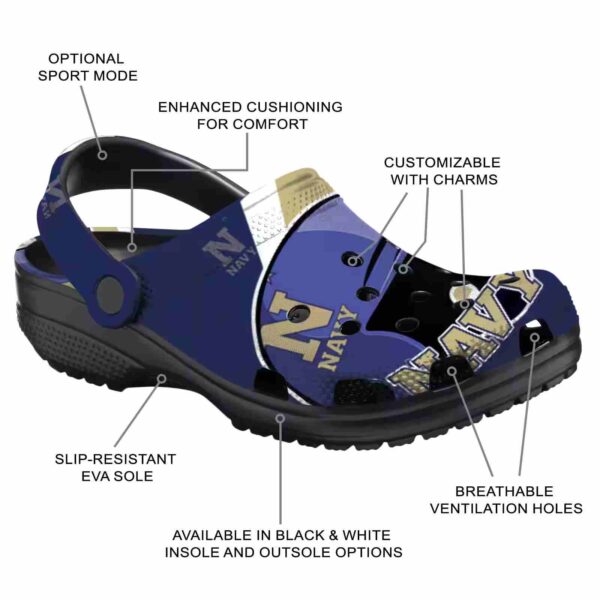 personalized navy midshipmen baseball helmet clog new arrival