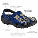personalized navy midshipmen contrasting stripes clog best selling