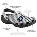 personalized navy midshipmen pinstripe pattern clog best selling