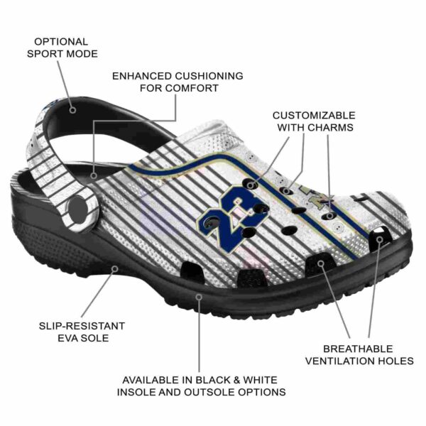 personalized navy midshipmen pinstripe pattern clog new arrival