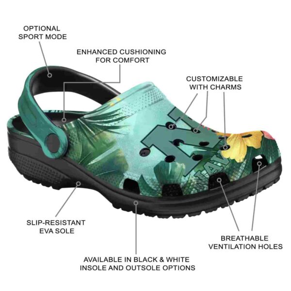 personalized navy midshipmen tropical vibes clog new arrival
