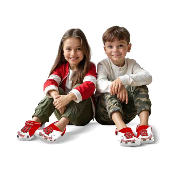 personalized nc state wolfpack baseball motif crocs fashion forward