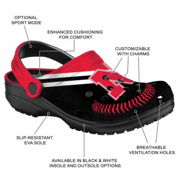 personalized nebraska cornhuskers baseball motif crocs new arrival