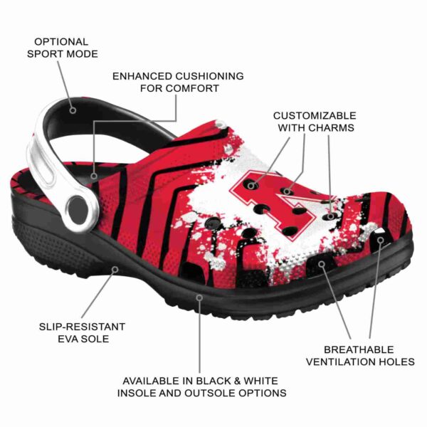 personalized nebraska cornhuskers zigzag paint burst crocs new arrival
