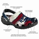 personalized nevada wolf pack patriotic stripes clog best selling