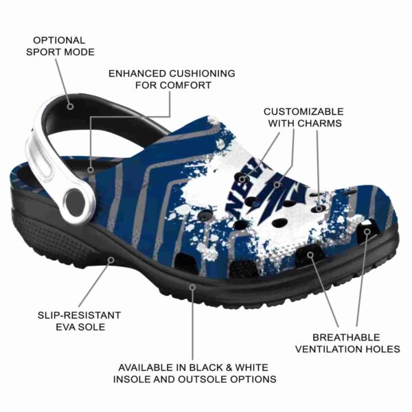 personalized nevada wolf pack zigzag paint burst clog new arrival